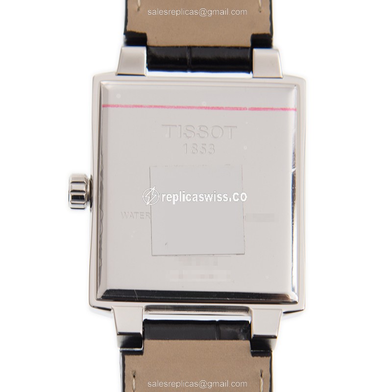 Tissot T-TREND Quartz - Black Dial - Leather Strap - Stainless Steel Case - View 3