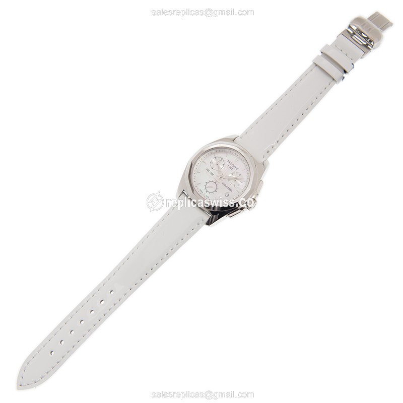 Rolex T-SPORT Quartz - White Dial - Leather Strap - Stainless Steel Case - Clasp - View 2