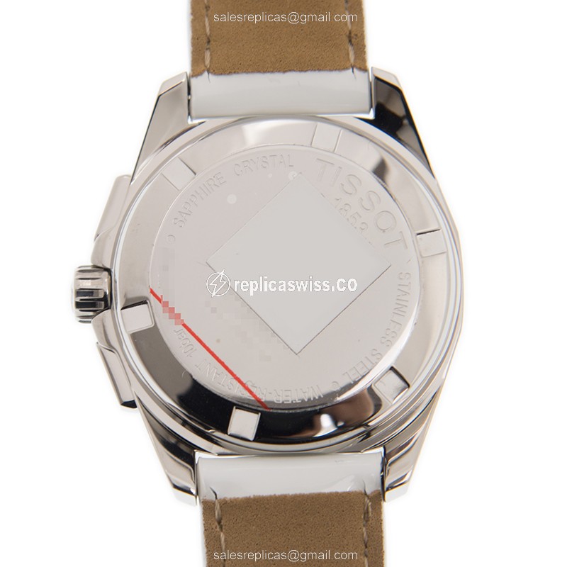 Rolex T-SPORT Quartz - White Dial - Leather Strap - Stainless Steel Case - Clasp - View 3