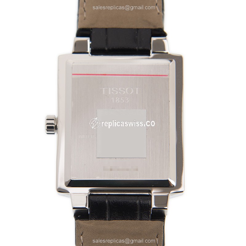 Tissot T-TREND Quartz - Black Dial - Leather Strap - Stainless Steel Case - View 3