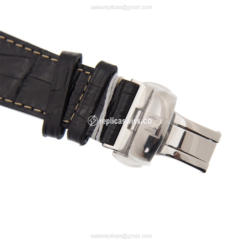 Tissot T-TREND Quartz - Black Dial - Leather Strap - Clasp - Stainless Steel Case - View 4