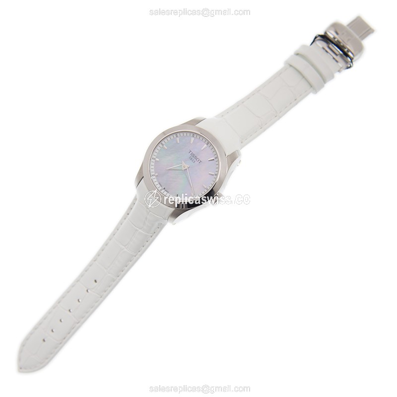 Tissot T-CLASSIC Quartz - Steel Case - White Dial - Leather Strap - View 2