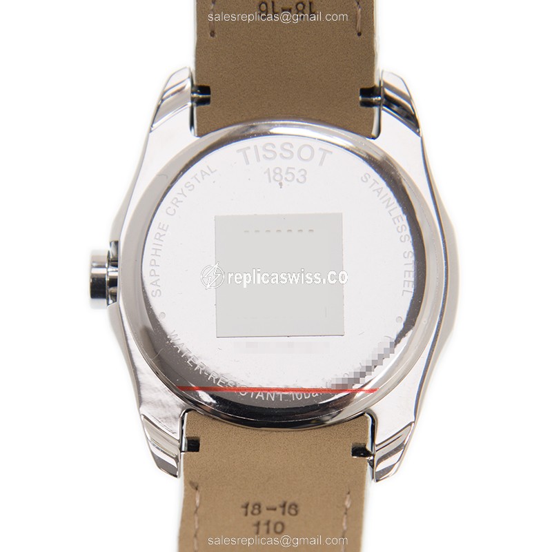 Tissot T-CLASSIC Quartz - Steel Case - White Dial - Leather Strap - View 3
