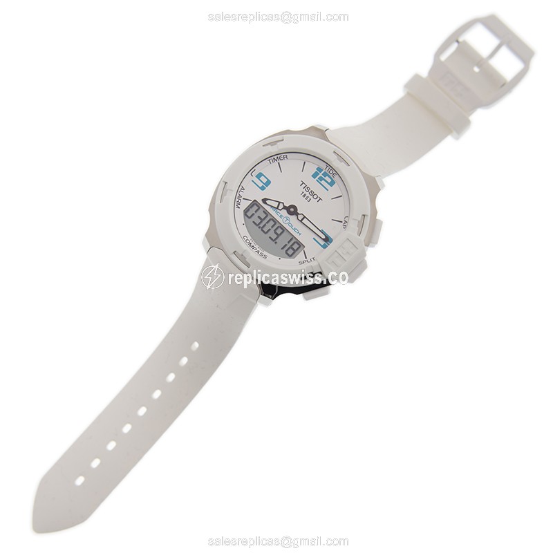 Rolex Tissot Replica - Quartz - Stainless Steel - White Dial - Buckle Clasp - White Band - View 2