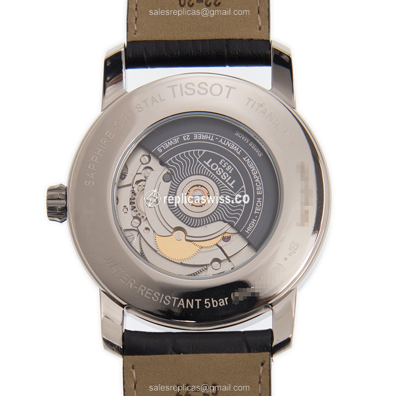 Tissot T-Classic Replica Watch Titanium Automatic Black Dial - View 3