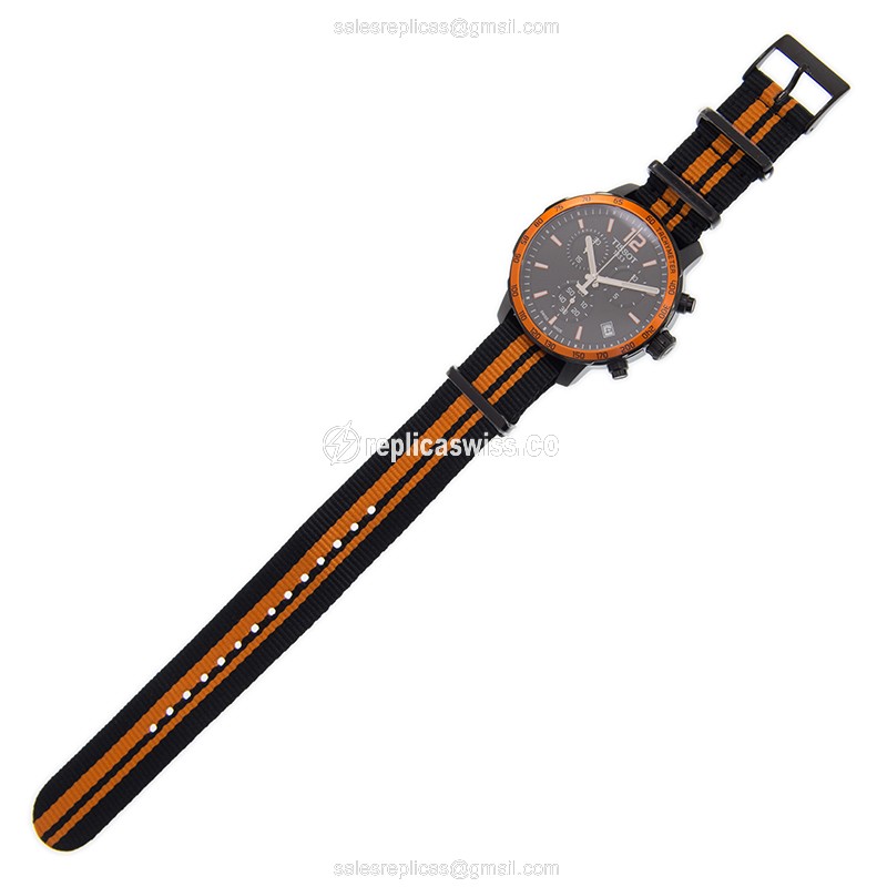 Tissot T-SPORT Quartz - Black Dial - Canvas Strap - Buckle Clasp - Steel Case - View 2