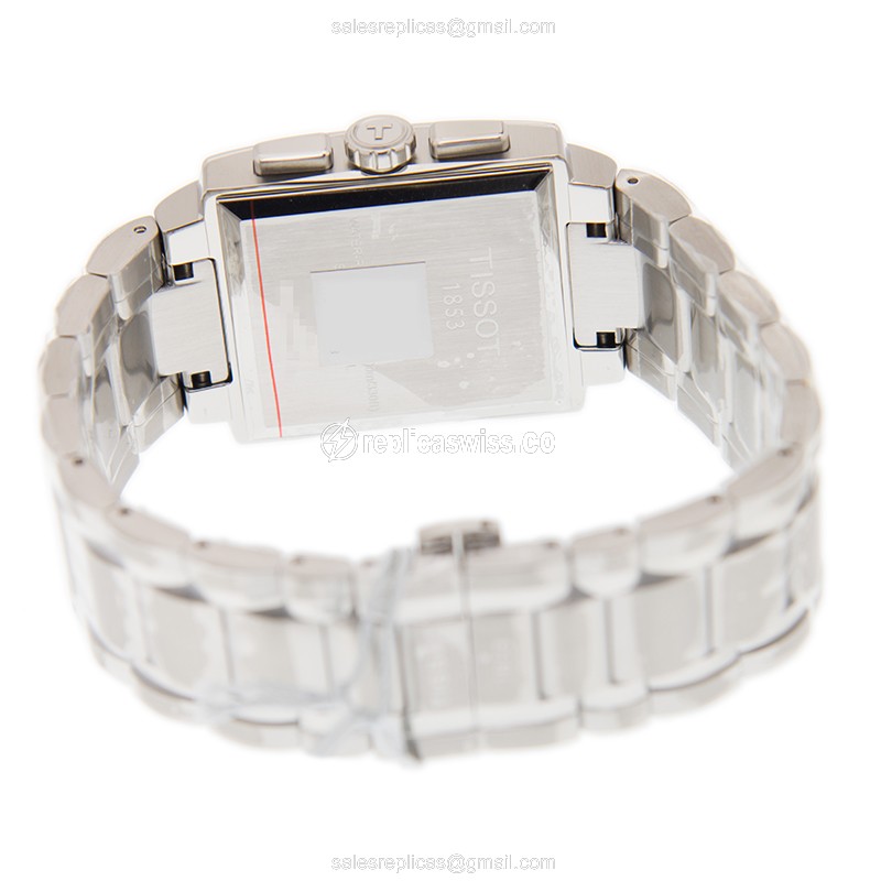 Tissot T-TREND Quartz - White Dial - Steel Case - Silver Strap - Clasp - View 4