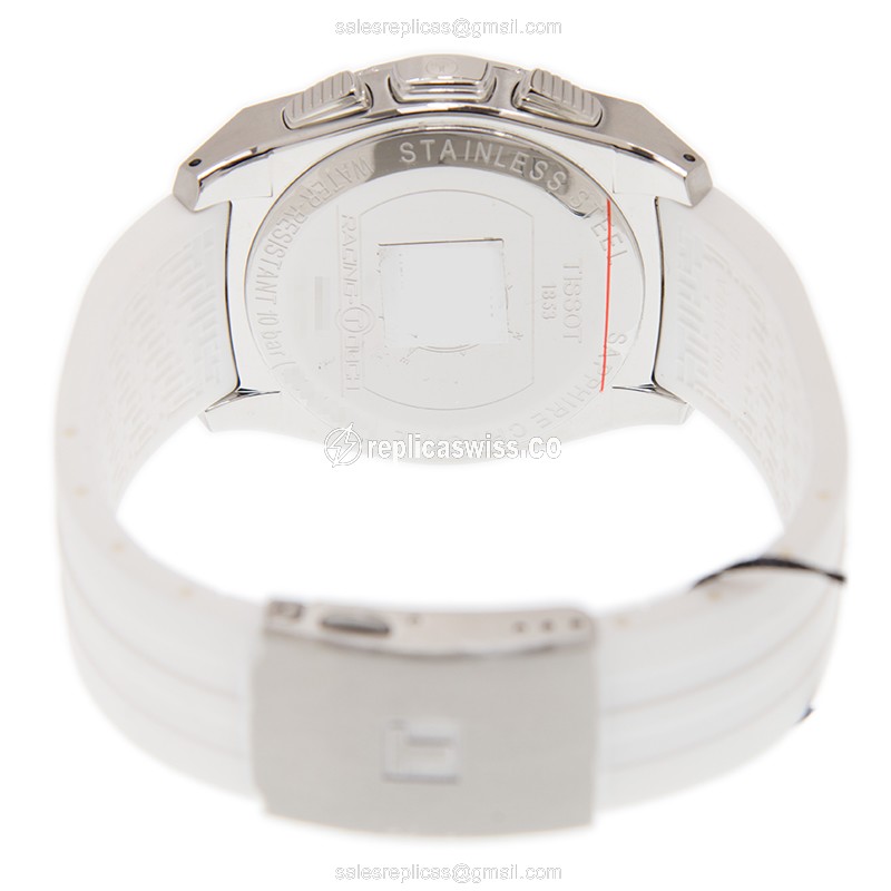 Tissot T002.520.17.111.00 Replica - Quartz - White Dial - Steel Case - White Rubber Strap - View 4