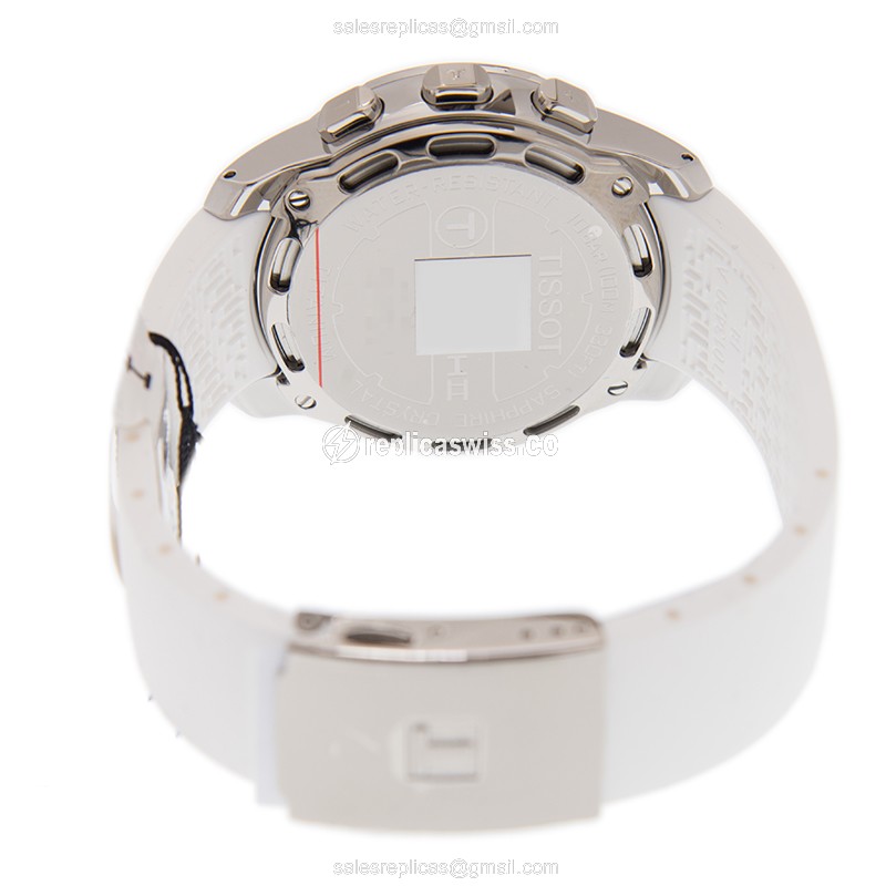 Tissot T047.220.47.111.00 Replica - Quartz - Titanium Case - White Dial - Rubber Strap - View 4