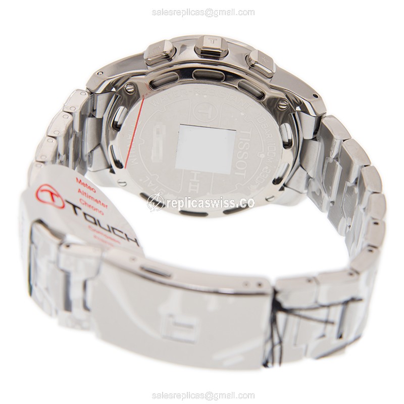 Rolex Tissot Replica - Quartz - Titanium Case - White Dial - Silver Band - View 4