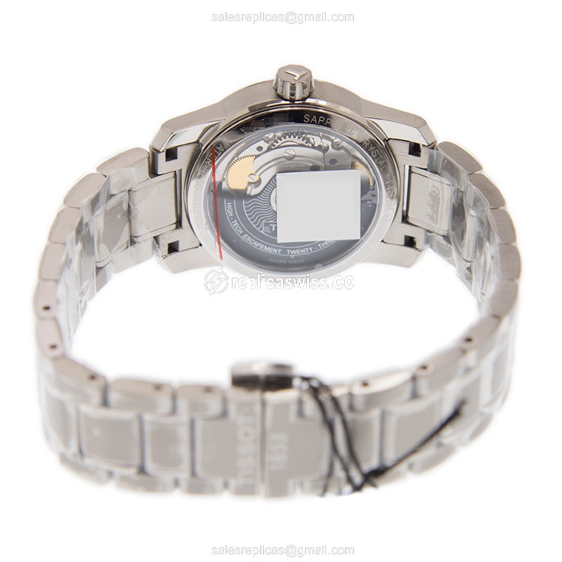 Tissot T-CLASSIC Replica - Automatic - Titanium Case - White Dial - Silver Titanium Strap - View 4