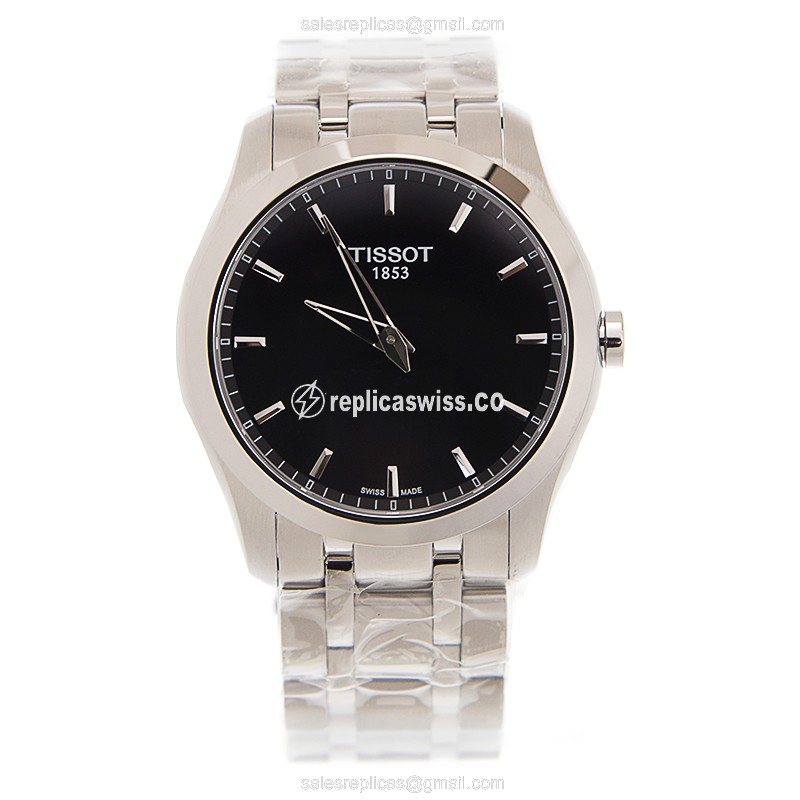 Tissot T-CLASSIC Replica - Automatic - Black - Steel Case & Band - Clasp - View 2