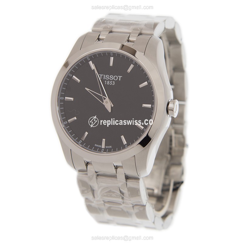 Tissot T-CLASSIC Replica - Automatic - Black - Steel Case & Band - Clasp - View 3