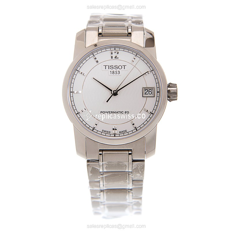 Tissot T-CLASSIC Automatic Titanium - White Dial - Silver Clasp - 40mm Case - View 2