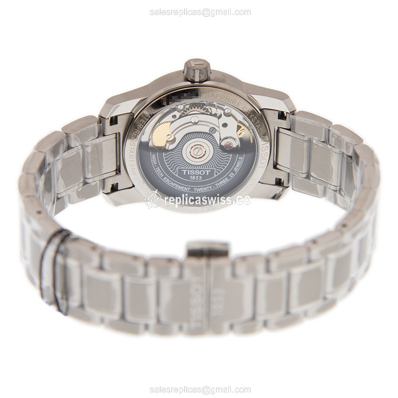 Tissot T-CLASSIC Automatic Titanium - White Dial - Silver Clasp - 40mm Case - View 4