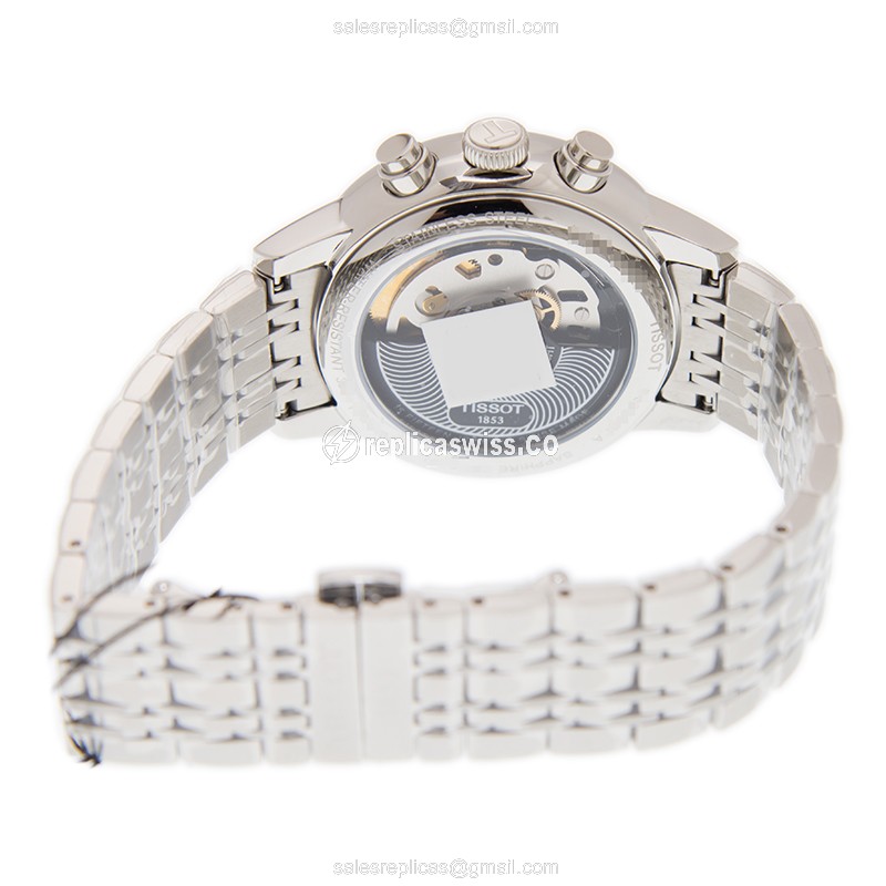 Automatic Tissot T-CLASSIC - White Dial - Stainless Steel Case - Silver Band - View 4