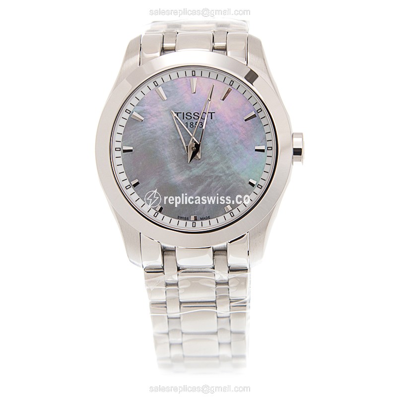 Tissot T-CLASSIC Quartz - Stainless Steel Case - White Dial - Silver Strap - View 2
