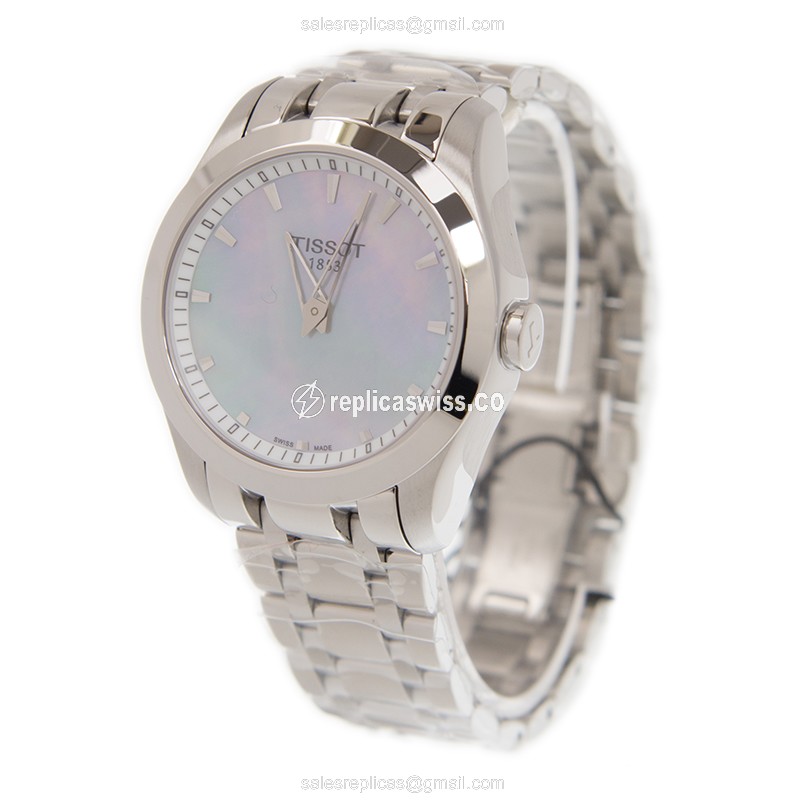 Tissot T-CLASSIC Quartz - Stainless Steel Case - White Dial - Silver Strap - View 3