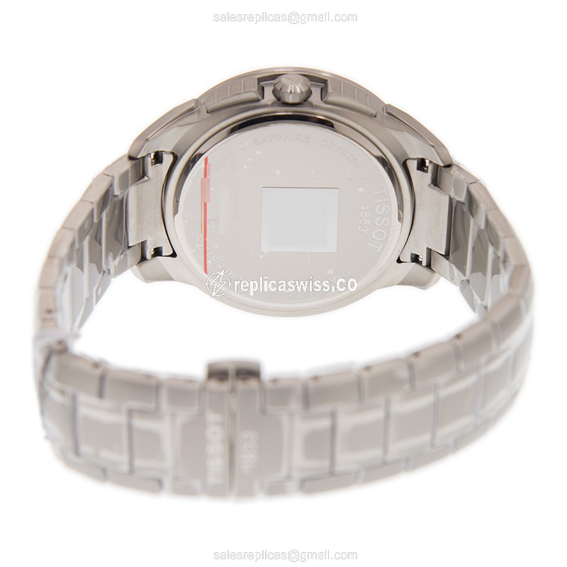 Tissot T-SPORT Quartz Titanium - Dark Grey Dial - Silver Titanium Strap - View 4