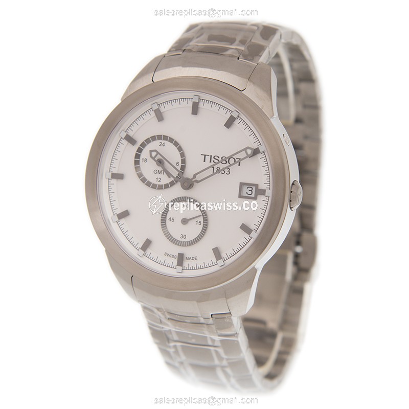 Rolex T-SPORT Replica - Quartz - Titanium Case - White Dial - Silver Titanium - View 3