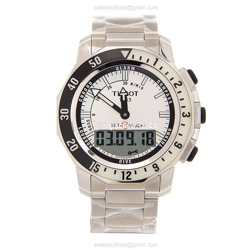 Rolex T026.420.11.031.00 Replica - Quartz - White Dial - Steel Case - Silver Strap - View 2