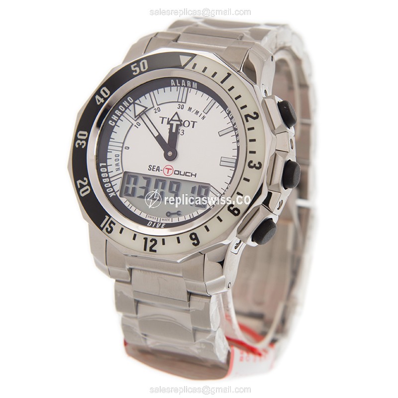 Rolex T026.420.11.031.00 Replica - Quartz - White Dial - Steel Case - Silver Strap - View 3