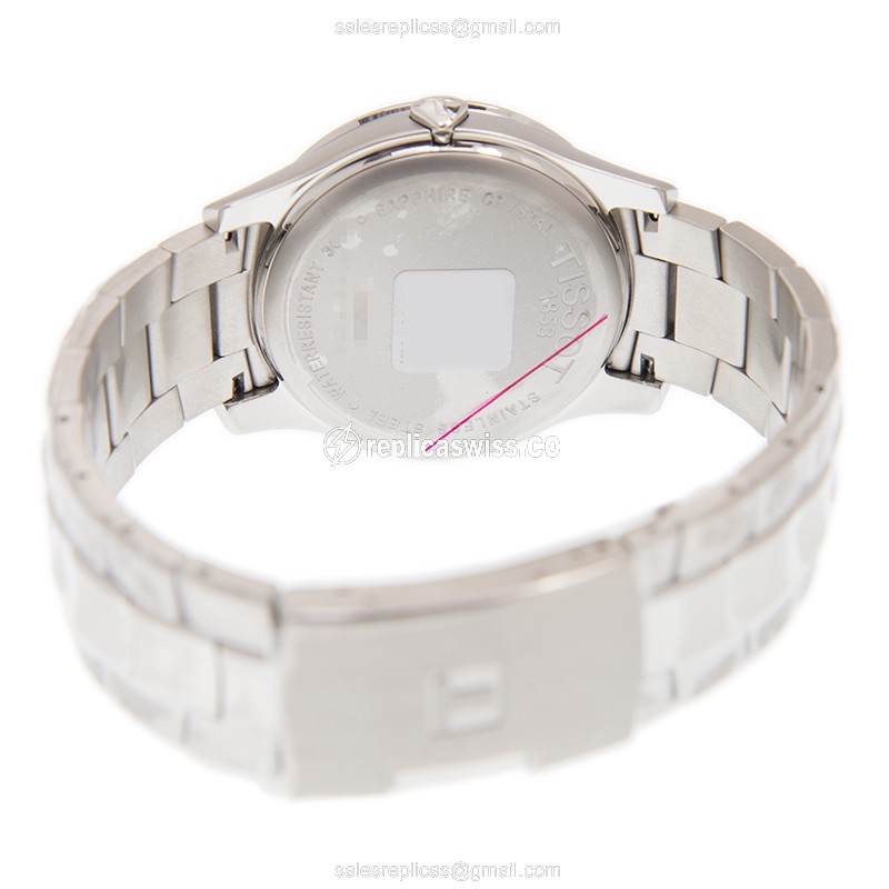 Tissot T40.1.486.51 Replica - Quartz - Steel Case - Black Dial - Silver Steel Strap - View 4
