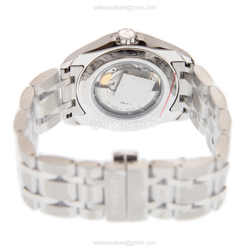 Tissot T-CLASSIC Replica - Automatic - Steel Case - White Dial - Silver Strap - View 4