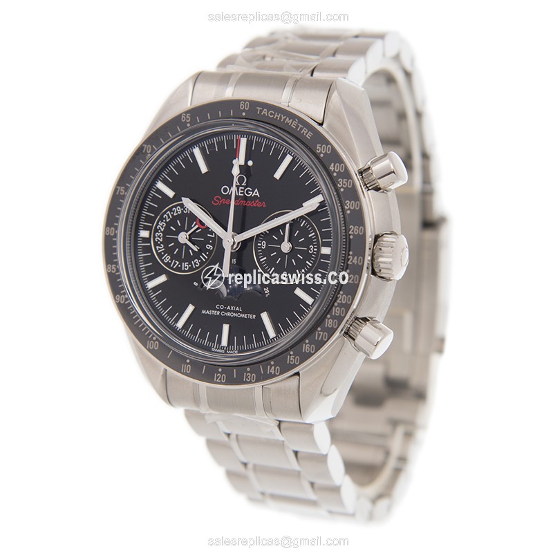 Omega SPEEDMASTER Replica - Automatic - Stainless Steel - Black Dial - Silver Clasp - View 3