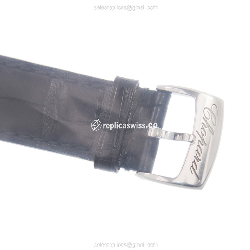 Chopard Imperiale Automatic - Stainless Steel - White Dial - Black Alligator Strap - Buckle Clasp - View 4