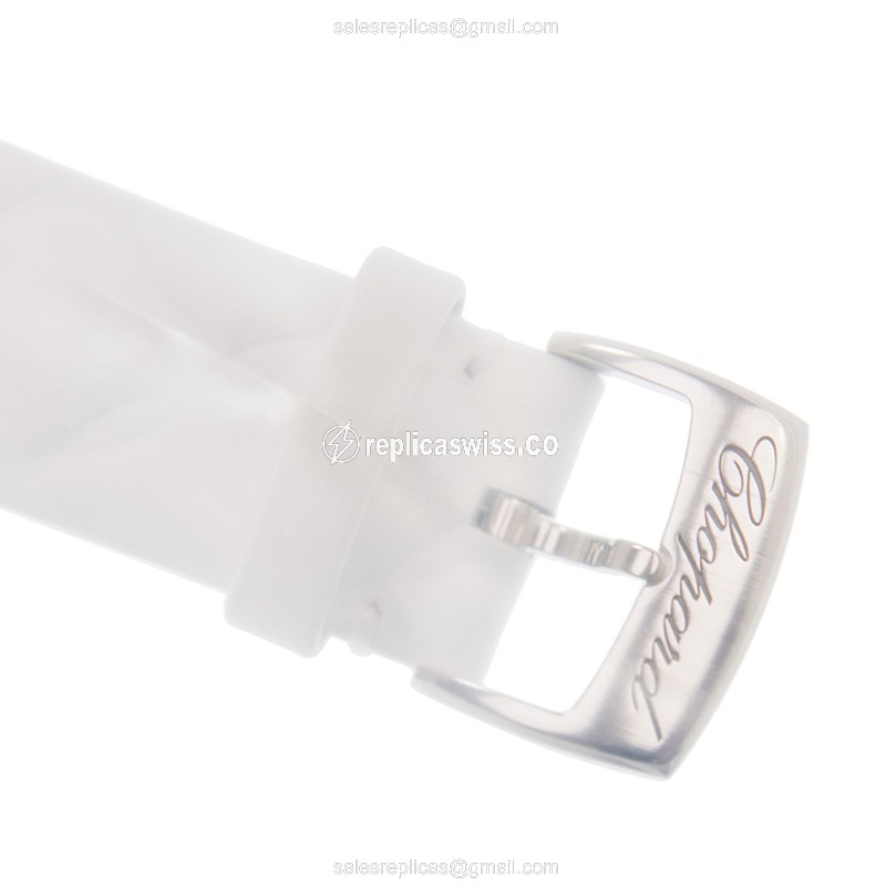Chopard Imperiale Replica - Automatic - Diamond Case - White Dial - White Cowhide Strap - View 4