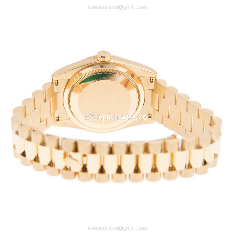 Rolex Day-Date Replica - 18kt Gold Case - Green Dial - Automatic - View 4