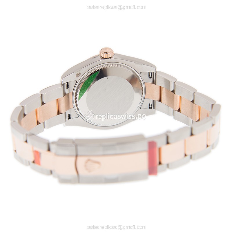 Rolex Datejust Replica - Automatic - 18kt Rose Gold & Steel - Purple Dial - Gold Clasp - View 4