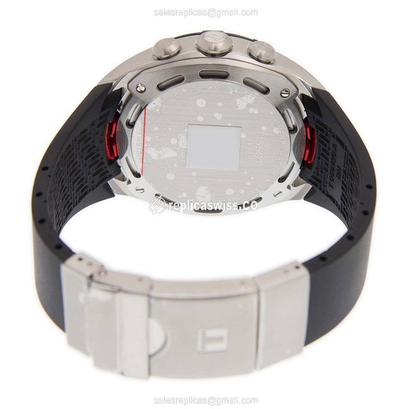 Tissot T056.420.27.051.02 Replica - Quartz - Black Dial - Rubber Strap - Clasp - View 4