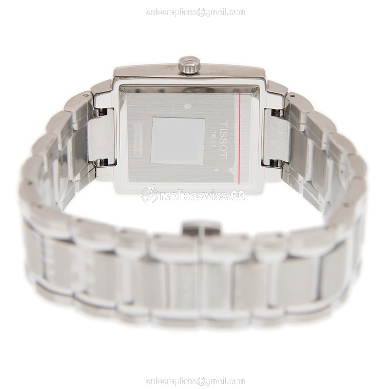 Rolex T-TREND Quartz Replica - Steel Case - White Dial - Silver Steel Strap - View 4