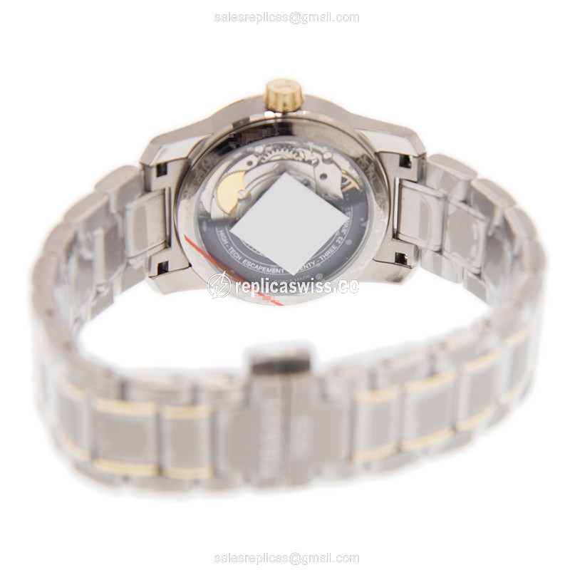 Automatic Tissot T-CLASSIC - Gold-Plated/Steel - White Dial - Gold PVD Strap - View 4
