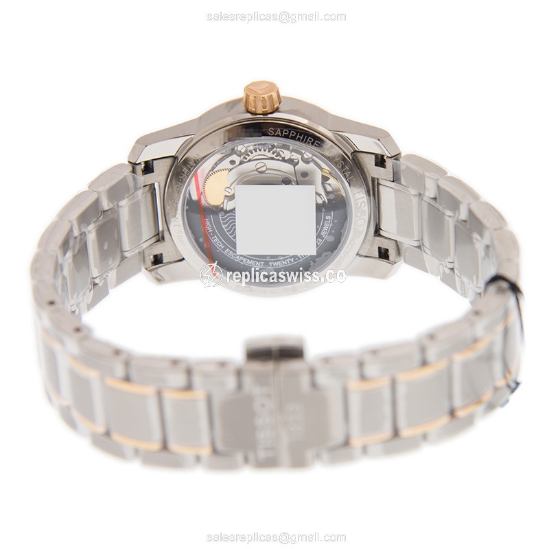 Tissot T087.207.55.297.00 Replica - Automatic - 18kt Rose Gold - Brown Dial - Silver Strap - View 4
