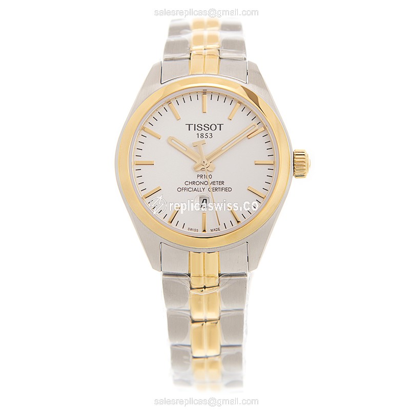 Tissot T-CLASSIC Replica - Automatic - Gold-Plated - Stainless Steel - White Dial - View 2