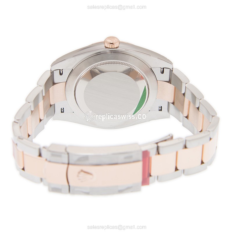 Rolex DATEJUST Replica - 18kt Rose Gold & Steel - Automatic - Dark Grey Dial - View 4