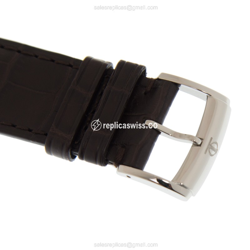 Baume & Mercier CLASSIMA Manual - Stainless Steel - White Dial - Brown Alligator Buckle - View 4