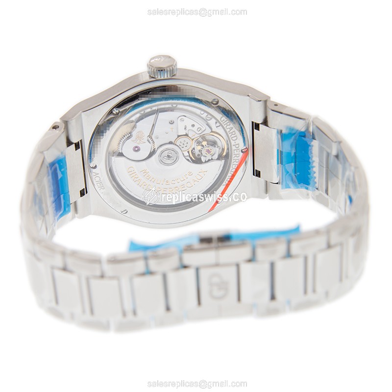 Girard Perregaux Laureato Replica - Automatic - Blue Dial - Steel Case - Silver Strap - View 4