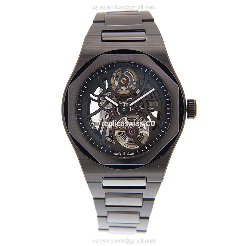 Girard Perregaux Replica 81015-32-001-32A - Automatic Ceramic - Black Dial - Black Ceramic Strap - View 2