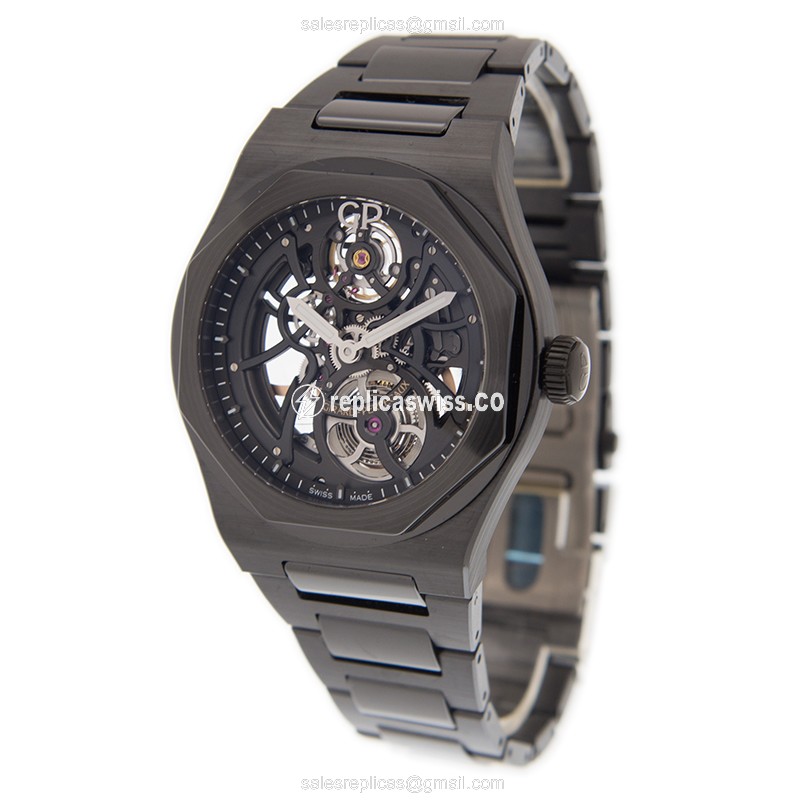 Girard Perregaux Replica 81015-32-001-32A - Automatic Ceramic - Black Dial - Black Ceramic Strap - View 3