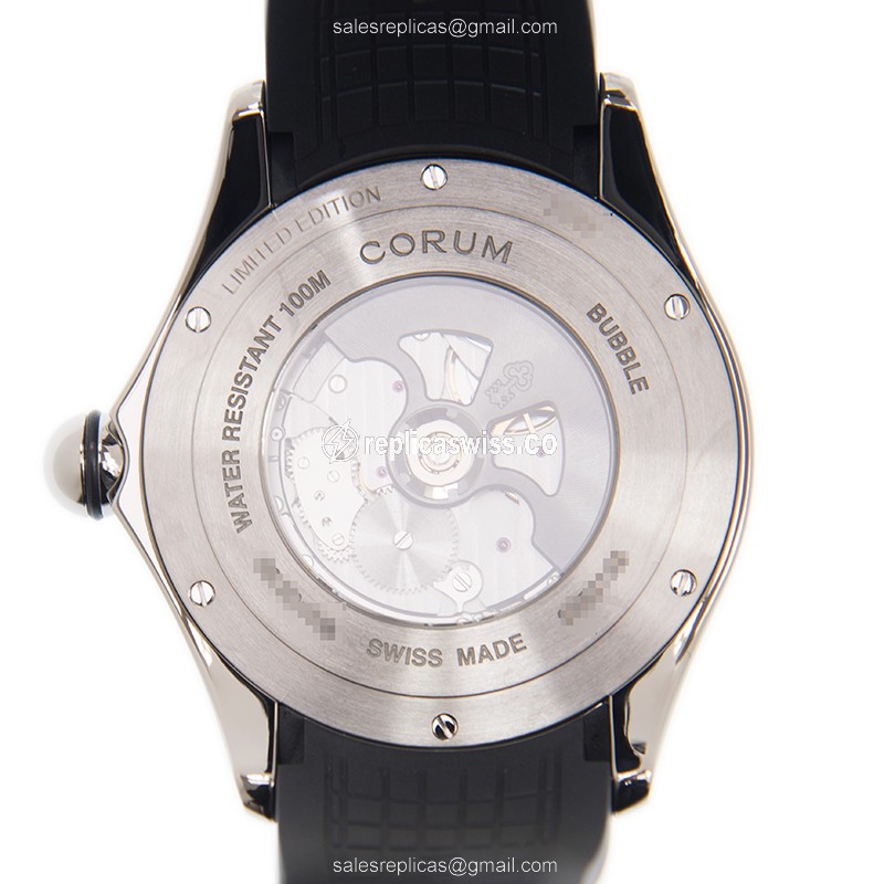 Corum Bubble Replica - Automatic - Titanium Case - Orange Dial - Black Rubber Strap - View 3