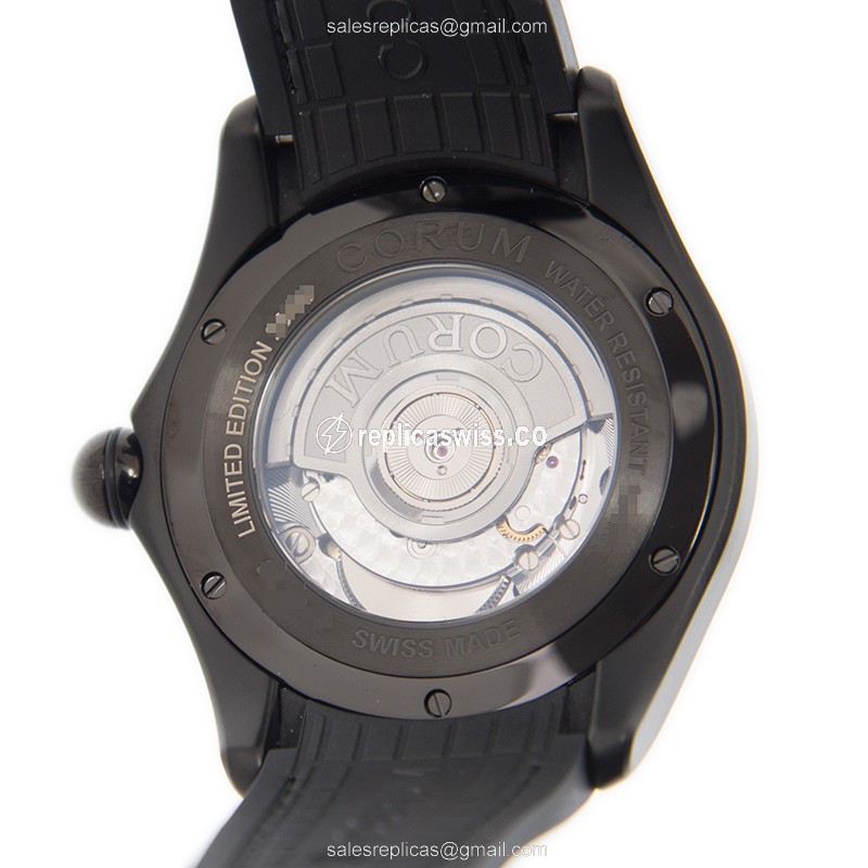 Corum Bubble PR01 - Automatic - Red Dial - Stainless Steel - Red Leather Strap - View 3