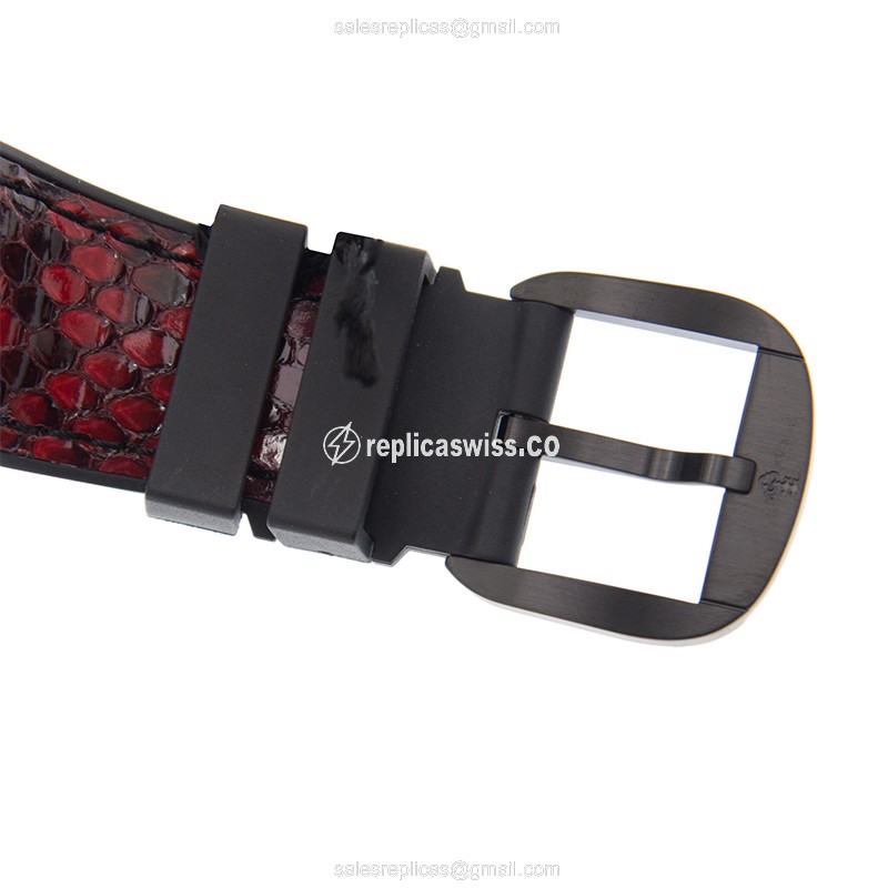 Corum Bubble PR01 - Automatic - Red Dial - Stainless Steel - Red Leather Strap - View 4