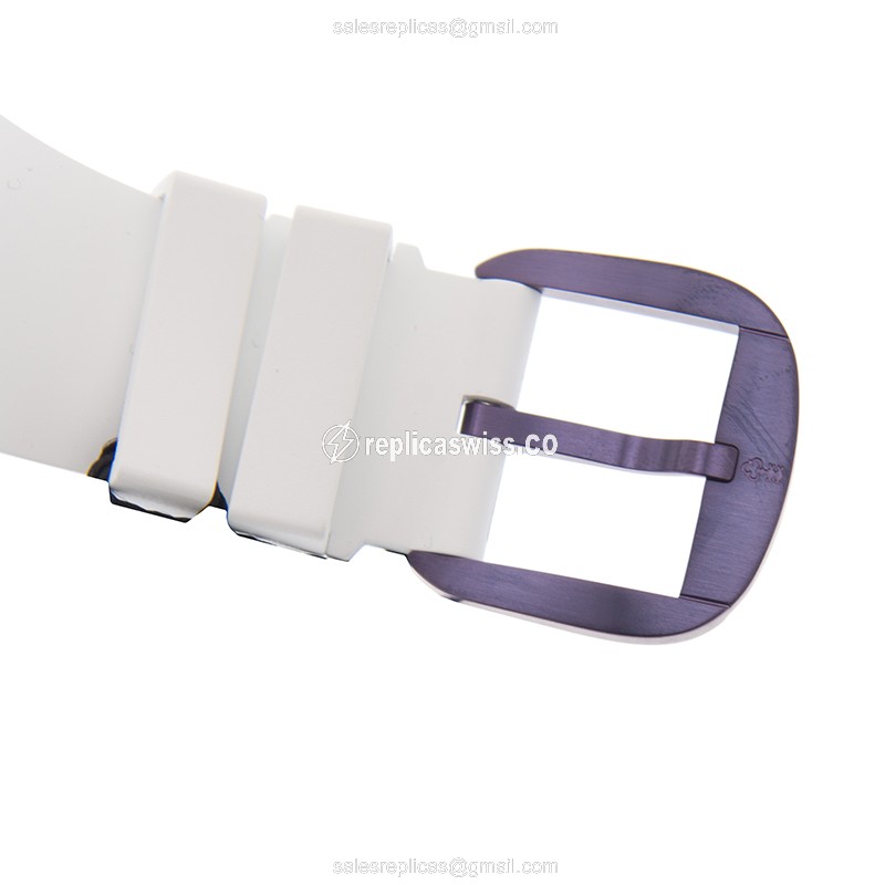 Corum Bubble Automatic - Purple Dial - Steel Case - White Rubber - Buckle Clasp - View 4