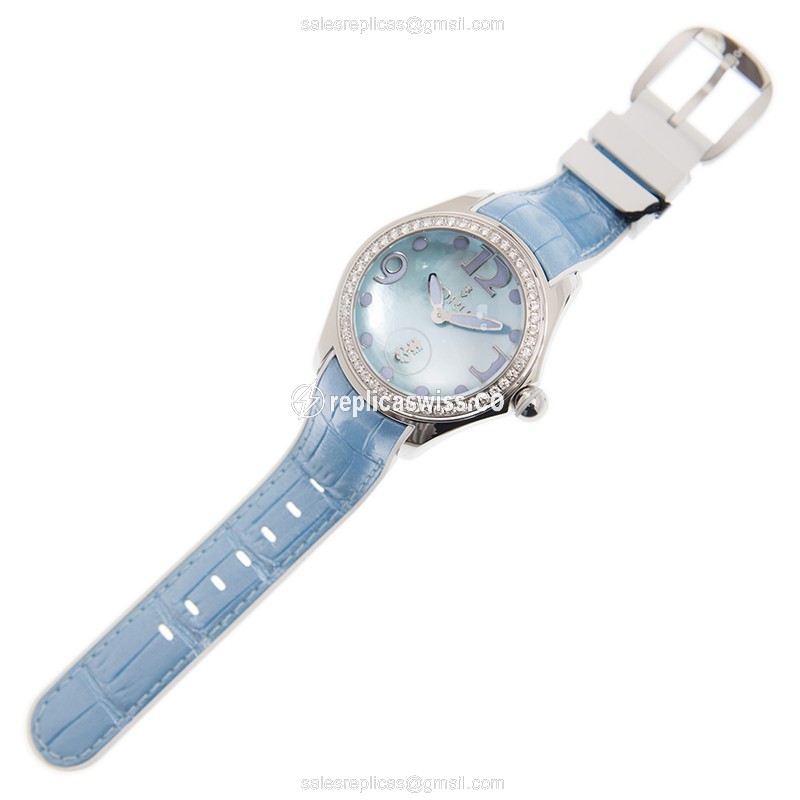 Corum Bubble Replica - Automatic - Blue Dial - Leather Strap - Buckle Clasp - View 2