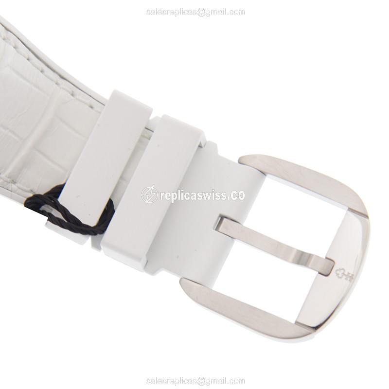 Corum Bubble Replica - Automatic - 18kt Rose - Diamond - Gray Dial - Alligator White Buckle - View 4