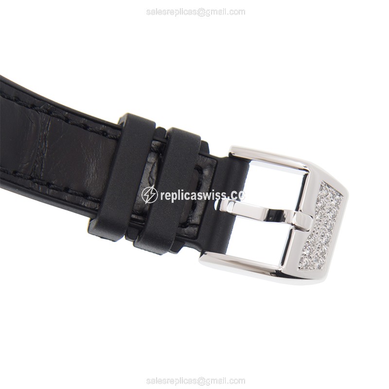 Franck Muller V32 SC AT FO D AC.NR - Vanguard Auto - White Dial on Black Alligator - View 4